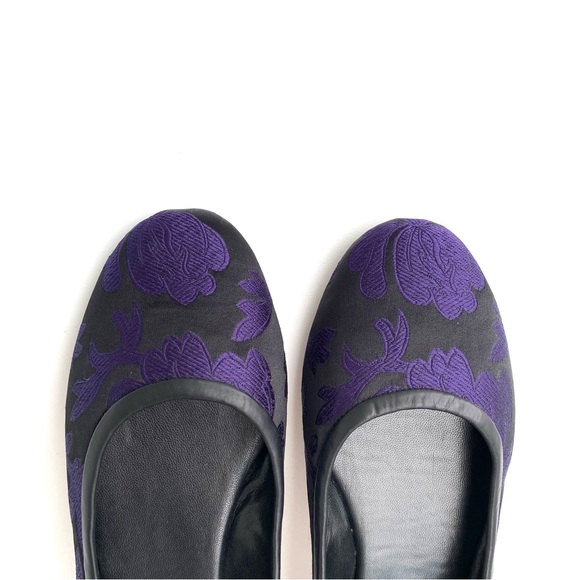 Purple Jacquard & Leather Loafers Handmade - Picture 10 of 15